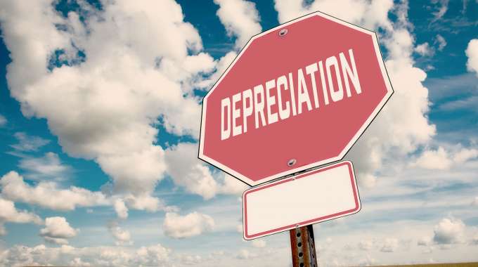 STOP sign containing the word "depreciation"