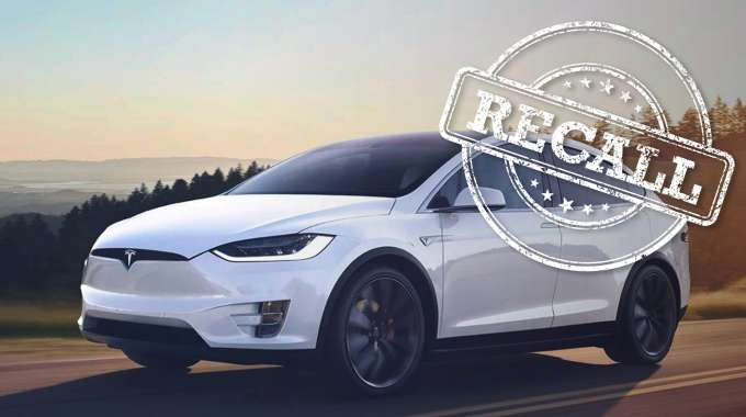 Recalled Tesla Model X 